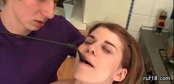  First Bondage Fuck with teen